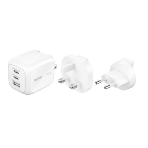 BOOSTCHARGE 100W 2C1A WALL/CHARGER WITH INTERCHANGABLE PLUG