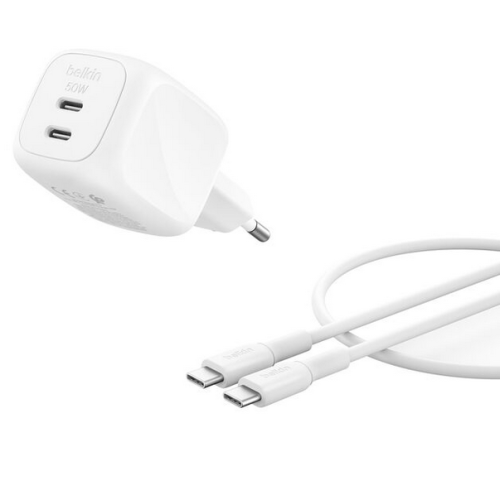 BOOSTCHARGE 50W DUAL USB-C LADE/POWER DELIVERY UND PPS INKL. 1M