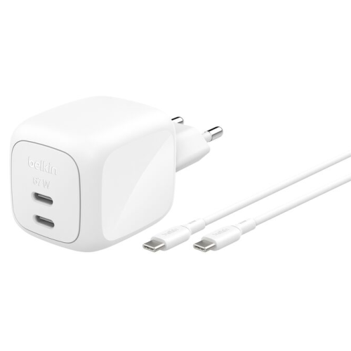 BOOSTCHARGE 67W DUAL USB-C LADE/POWER DELIVERY UND PPS INKL. 2M