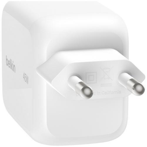 BOOSTCHARGE PRO 45 W DUAL GAN-L/ERT MIT EINZIEHBAREM KABEL WEI