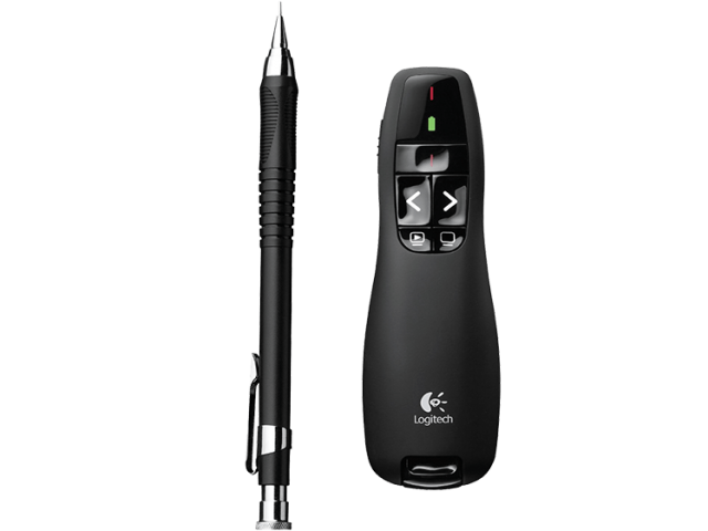 Presenter Laser Logitech R400, USB Wireless, Black