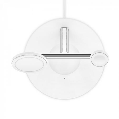 Incarcator wireless Belkin BoostCharge Pro 3-IN-1 MagSafe, 15W, White