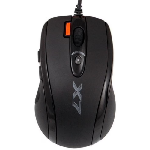 MOUSE A4TECH gaming, cu fir, USB, optic, 2000 dpi, butoane/scroll 7/1, negru, iluminare, butoane programabile, 