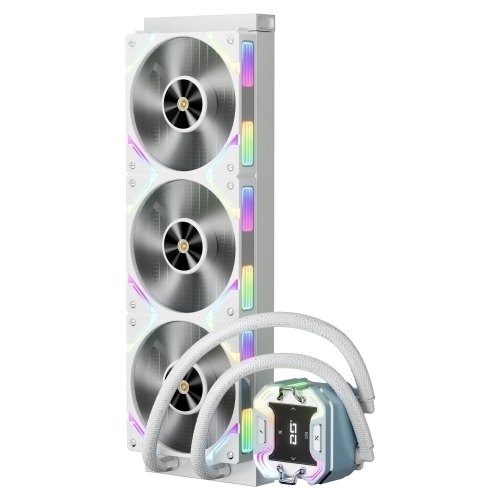 Cooler procesor 1st PLAYER X-Starship 360, ARGB LED, 3 x 120 mm, White