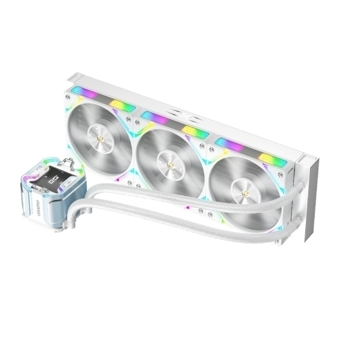 Cooler procesor 1st PLAYER X-Starship 360, ARGB LED, 3 x 120 mm, White