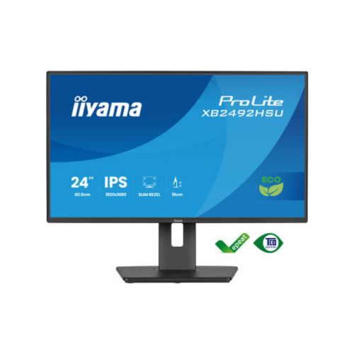 Monitor LED Iiyama ProLite XB2492HSU-B1, 24 inch, 1920 x 1080 pixeli, 3 ms GtG, Black