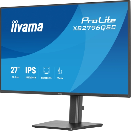 Monitor LED Iiyama ProLite XB2796QSC-B1, 27 inch, 2560 x 1440 pixeli, 4 ms GTG, Black