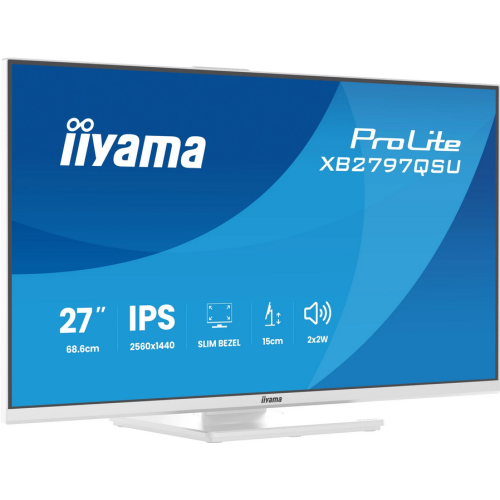 Monitor Iiyama ProLite XB2797QSU-W1, 27 inch, 2560 x 1440 pixeli, 1 ms, White