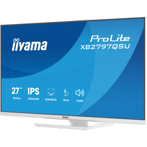 Monitor Iiyama ProLite XB2797QSU-W1, 27 inch, 2560 x 1440 pixeli, 1 ms, White