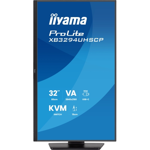 Monitor LED Iiyama ProLite XB3294UHSCP-B1, 31.5 inch, 3840 x 2160 pixeli, 2 ms GTG, Black