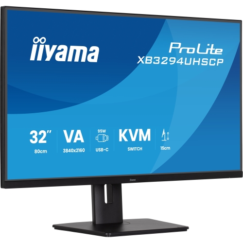 Monitor LED Iiyama ProLite XB3294UHSCP-B1, 31.5 inch, 3840 x 2160 pixeli, 2 ms GTG, Black