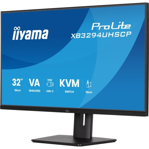 Monitor LED Iiyama ProLite XB3294UHSCP-B1, 31.5 inch, 3840 x 2160 pixeli, 2 ms GTG, Black