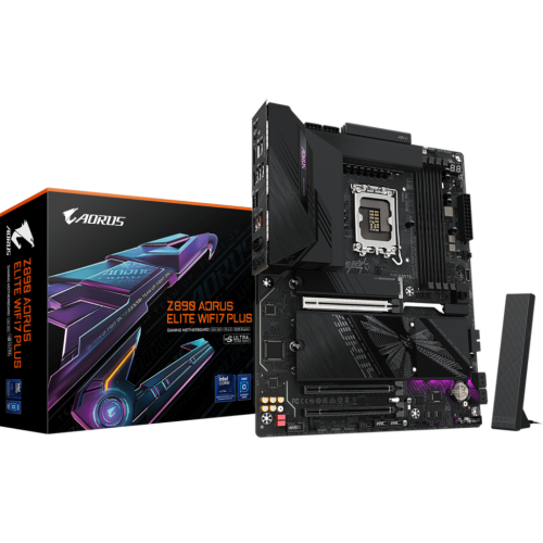Z890 AORUS ELITE WIFI7 PLUS, LGA1851, DDR5, BT, Wi-Fi, ATX, Negru