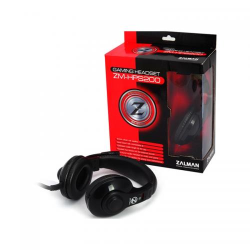 Casti cu microfon Zalman HPS200, 3.5mm jack, Balck