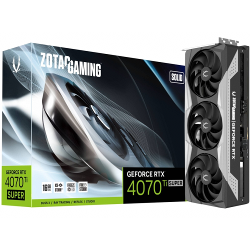 Placa video Zotac nVidia GeForce RTX 4070 Ti SUPER Solid 16GB, GDDR6X, 256bit